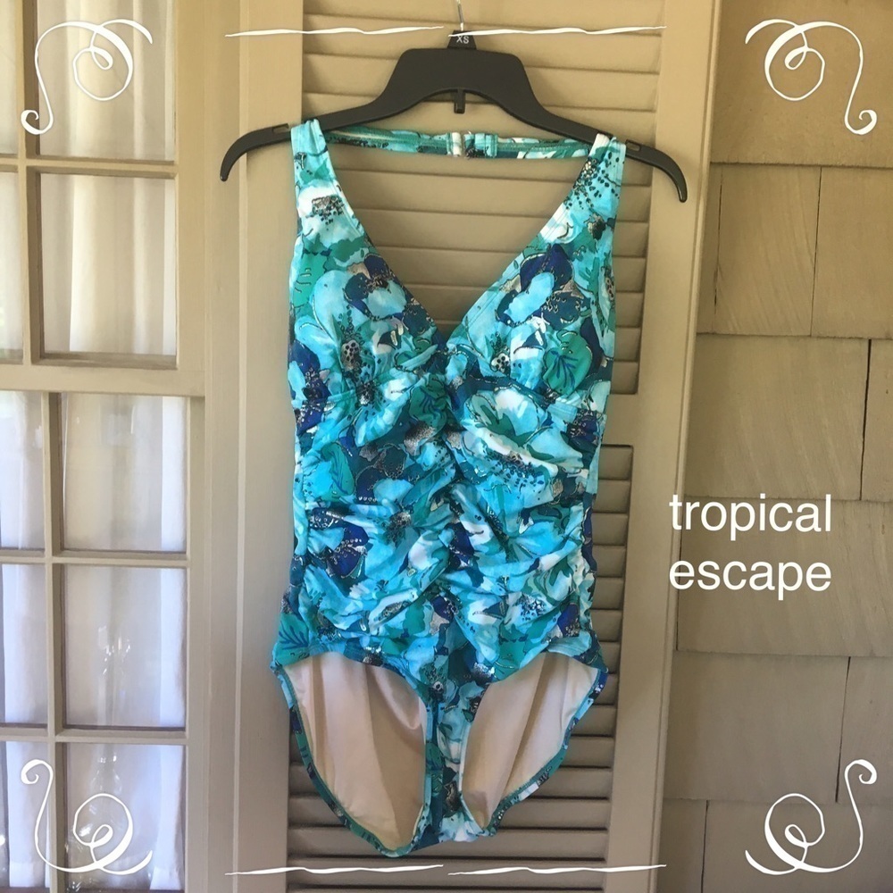 Tropical Escape One Piece Bathing Suit